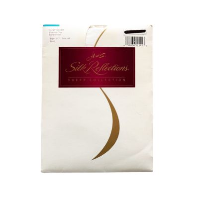 Hanes Silk Reflections Vintage 1996 Pearl Control Top Silky Sheer Pantyhose AB
